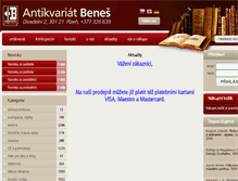 Tablet Screenshot of antikvariat-benes.cz